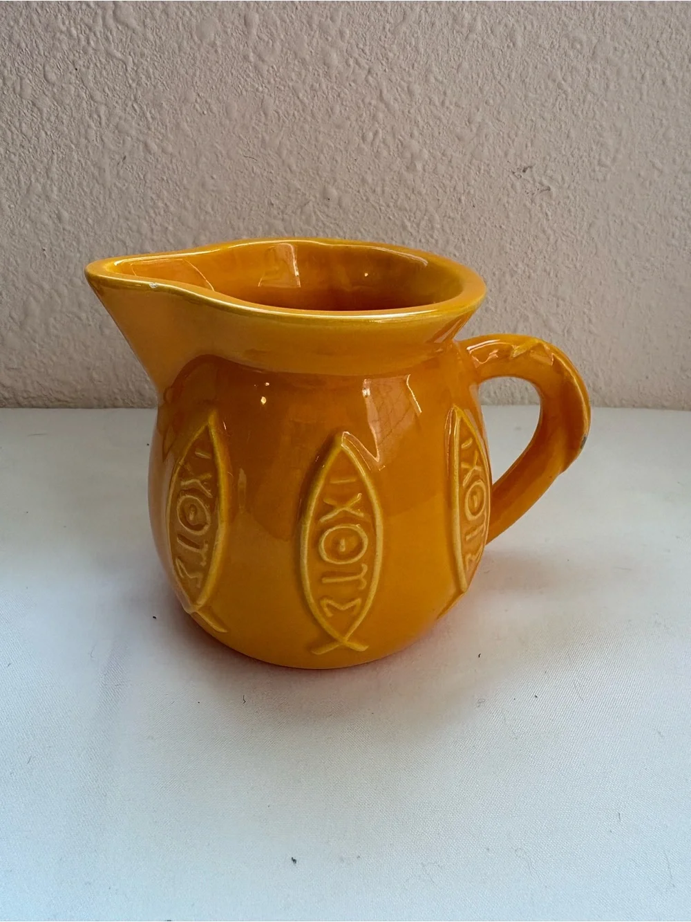 Vintage Witness pottery creamer
